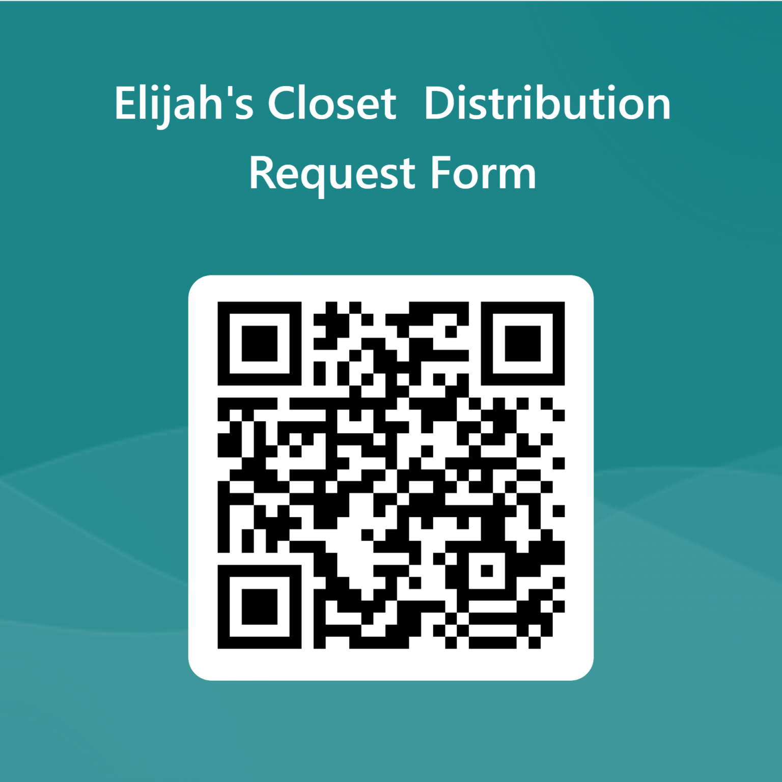 elijahs closet distribution request form qr code